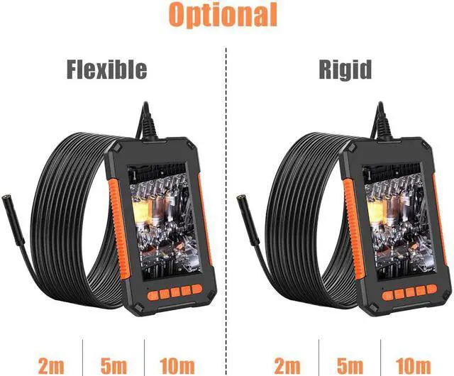 Alt view image 5 of 5 - Portable Handheld Industrial Endoscope IP67 Waterproof 8mm Lens 4.3-Inch LCD Display Screen 1920*1080p HD Camera Borescope