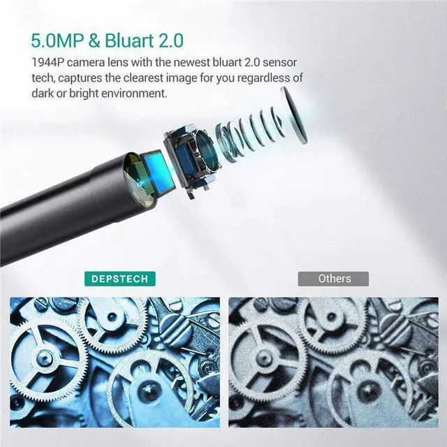 Alt view image 2 of 5 - WF050L 8.5mm Wireless Endoscope Inspection Camera IP67 Waterproof WiFi Borescope 1200P HD Snake Camera for Android