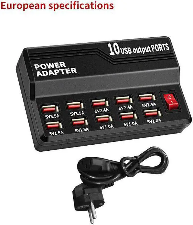 Main image of 10 USB Power Fast Charge Station Port Charger For IPhone 7 5 5S 6 6S Plus IPad LG   AC Adapter Charger Socket