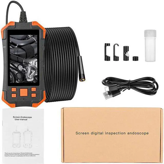 Alt view image 5 of 5 - 2.0MP Handheld Inspection Camera IP67 Waterproof Probe Semi-Rigid Snake Camera 5.5mm 1080P HD 4.3"LCD Digital Inspection Camera