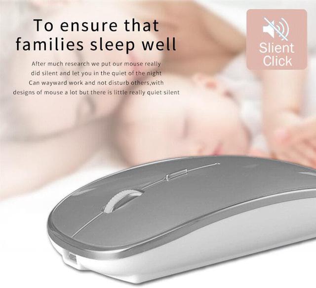 Alt view image 4 of 5 - Mouse for Apple Macbook air silent cute Bluetooth Mouse Rechargeable for mac pro 16 mini Mice pc Computer Laptop Mause