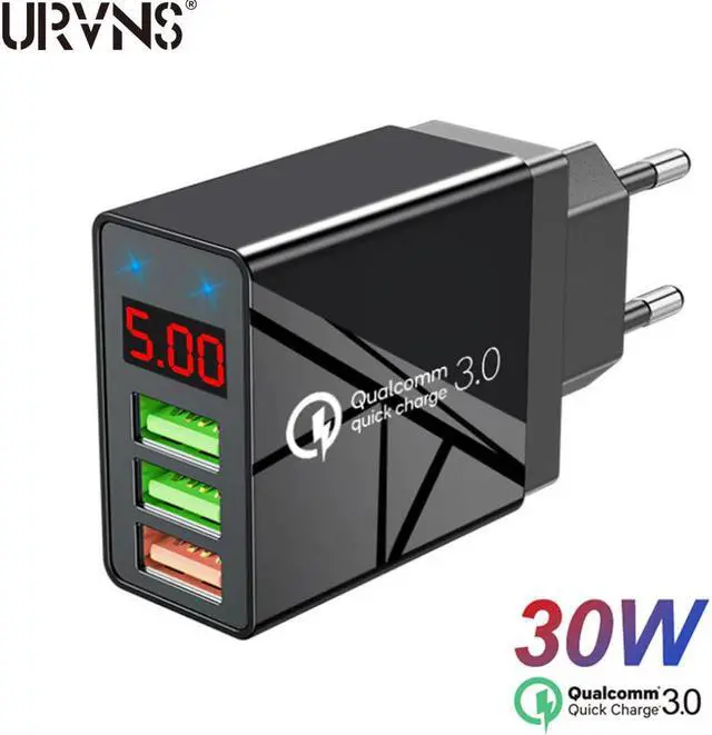 Main image of 30W 48W Digital Display QC3.0 USB Quick Charger For iPhone Adapter 3A Fast Charging Wall Phone Chargers For