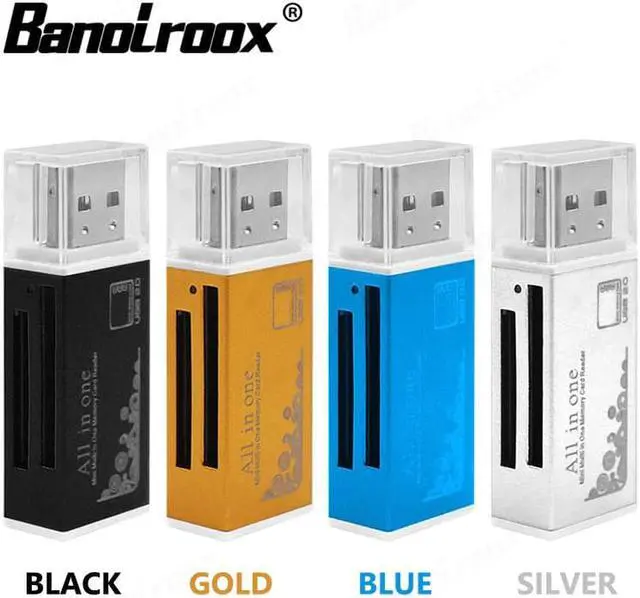 Alt view image 2 of 5 - colorful 4 in 1 Memory-Card-Reader for Memory Stick Pro Duo Micro SD/T-Flash/M2/MS flash usb memory card reader sd adapter