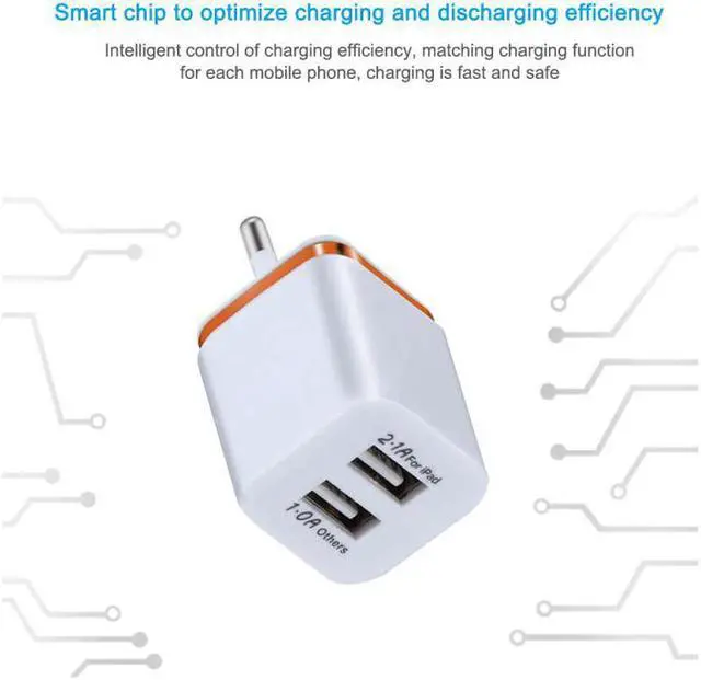 Alt view image 5 of 5 - USB Charger 2.1 A Wall USB Phone Charging Adapter Fast Charging EU US Plug Adapter For iPhone