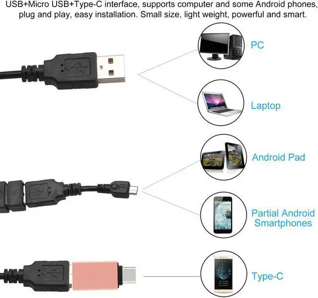 Alt view image 3 of 5 - 7MM Endoscope Camera 6 LED Lens Mini Camcorders IP67 Waterproof Inspection Borescope USB Micro USB Type-C Interface for Android