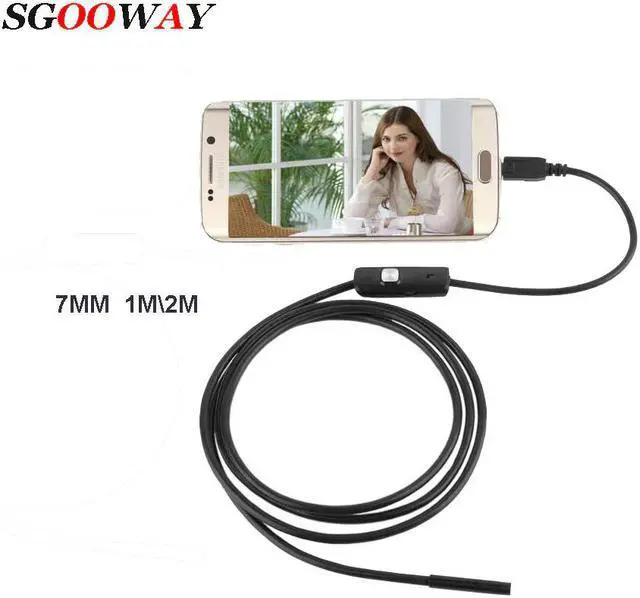 Main image of 7mm Endoscope Camera Flexible IP67 Waterproof Inspection Borescope Camera for Android PC Notebook 6LEDs Adjustable