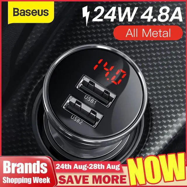 Main image of 24W USB Car Charger for Phone 4.8A Fast Mobile Phone Charger Adapter for iPhone Xiaomi with LED Display Car Phone Charger