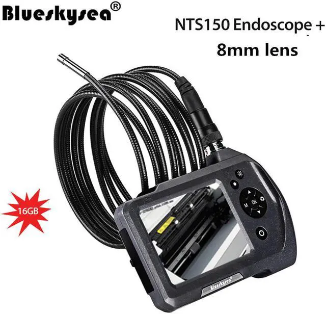 Alt view image 6 of 7 - 8mm borescope Camera 16GB NTS150 3.5" LCD Display Monitor Inspection Endoscope 6 LEDS Borescope 1/3 meter Snake Tube Camera