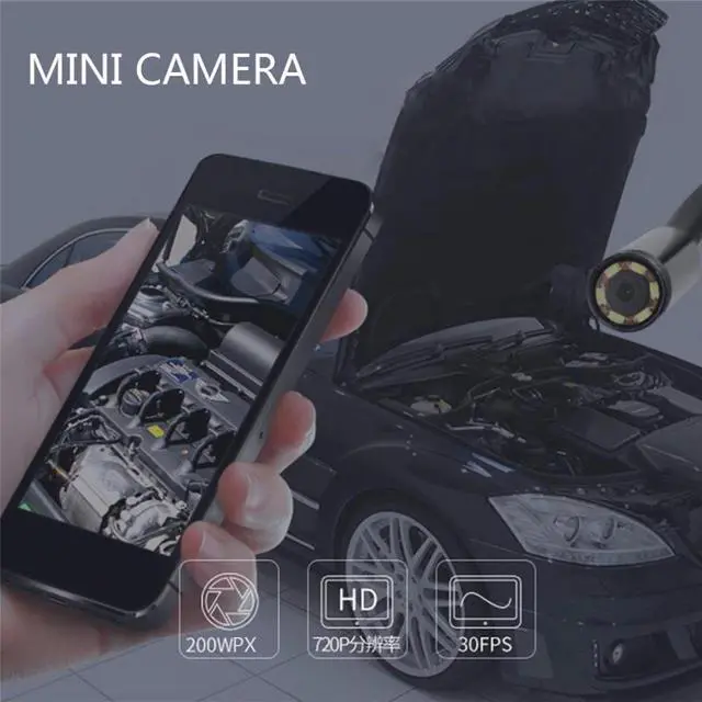 Alt view image 5 of 5 - 1M 7mm Lens USB Endoscope Camera Waterproof Flexible Wire Snake Tube Inspection Borescope For OTG Compatible Android Phones