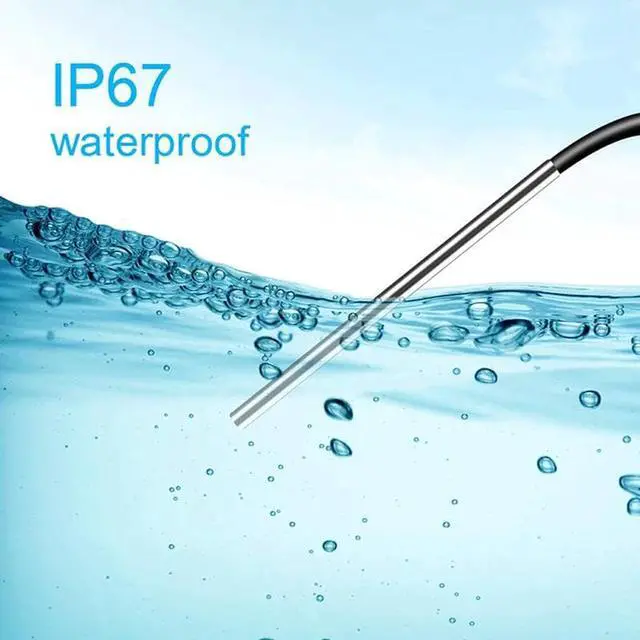 Alt view image 5 of 5 - 3 in 1 Endoscope Camera 8mm Ultra Thin Waterproof Inspection Snake Camera Hard Cable for PC Android Phone Endoscope Pipe