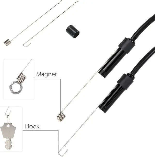 Alt view image 5 of 5 - 7MM Endoscope Camera 6 LED Lens Mini Camcorders IP67 Waterproof Inspection Borescope USB Micro USB Type-C Interface for Android