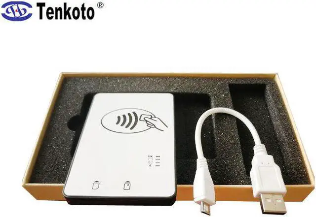 Alt view image 3 of 5 - Dual Interface Bluetooth Smart Card Reader for ISO7816 Chip Wireless RFID NFC Card Reader Writer