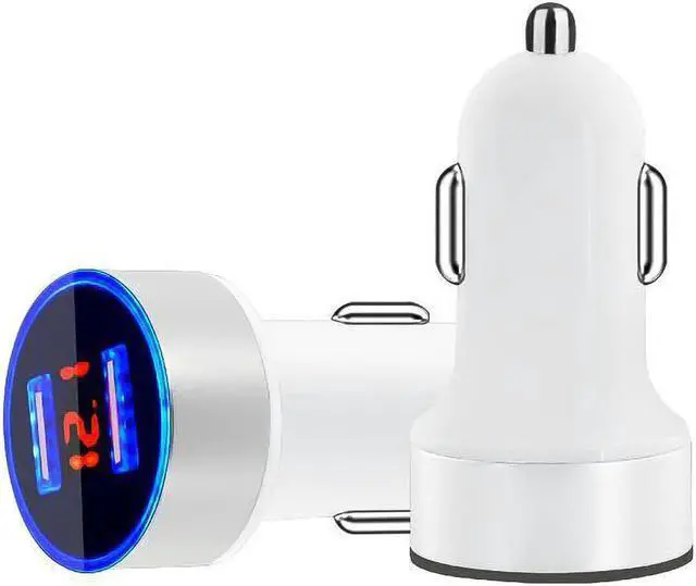 Alt view image 4 of 5 - 5V 3.4A Dual USB Car Charger Digital LCD Display For IPhone   Fast Charging Cigarette Socket Lighter