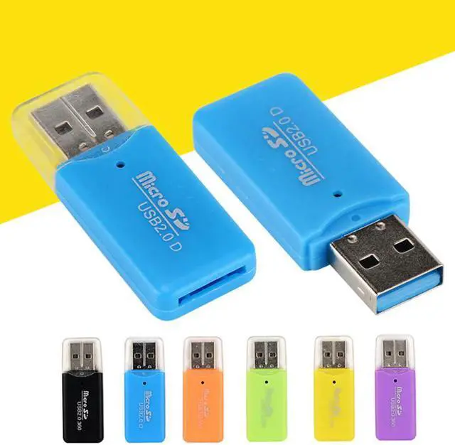 Alt view image 2 of 5 - 1/2PCS High Quality Mini USB 2.0 Card Reader for Micro SD Card TF Card Adapter Plug and Play Colourful Choose from for Tablet PC
