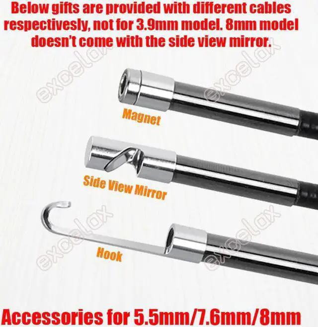 Alt view image 3 of 5 - 720P HD Handheld 5.5mm 1M 3M Flex Endoscope Camera 4.3" LCD Monitor LED Flashlight Snake Tube Pipe Inspection Borescope