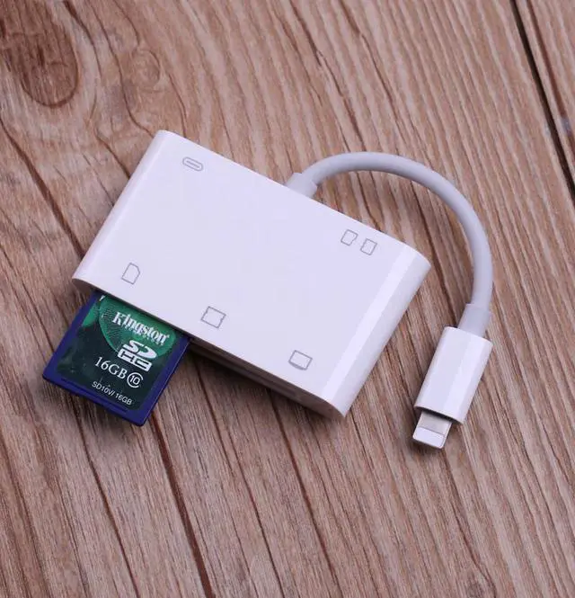 Alt view image 2 of 5 - 6in1 SD TF CF Card Reader Digital Camera Connection Kit OTG Adapter For iPhone 11 PRO X XS MAX XR 6 7 8 Plus For iPad iOS 12 13