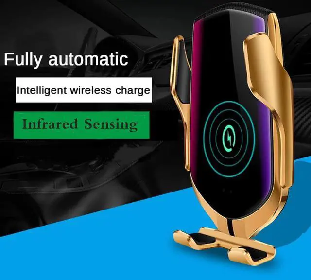 Alt view image 2 of 5 - 10W Car Wireless Charger Automatic Clamping phone Holder For iPhone Xs Huawei LG Infrared Induction Qi Charger Holder