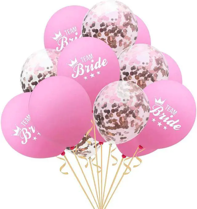 Alt view image 3 of 5 - Said Yes Confetti Balloon Mr Mrs Wedding Balloons Air Just Married Bachelorette Party Decorations Team Bridal Shower Favors