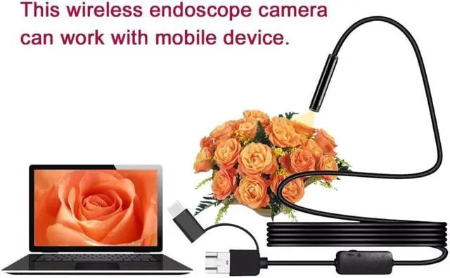 Alt view image 5 of 5 - 720P 8mm Endoscope Camera Usb Type-C 3 In 1 Android Camera Borescope For Android Phone PC Laptop Otoscope Inspection IP68 Camera