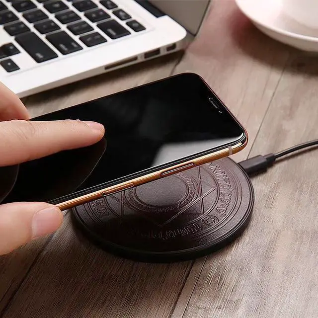 Alt view image 3 of 5 - Circle 10W Qi Fast Charging Pad Wireless Phone Charger For iPhone X XS XR For Huawei Honor Mate 30 Pro P30 Pro Universal