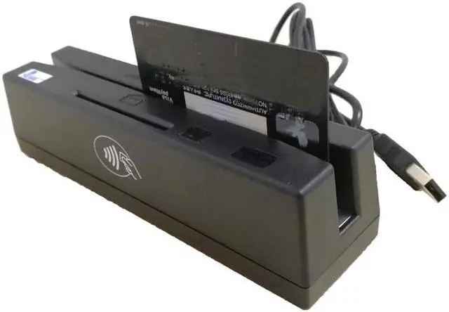 Alt view image 4 of 5 - 4-in-1 Multi Card Reader Magnetic Stripe Credit Card EMV IC Chip RFID PSAM Reader Writer Digital Memory Card Reader