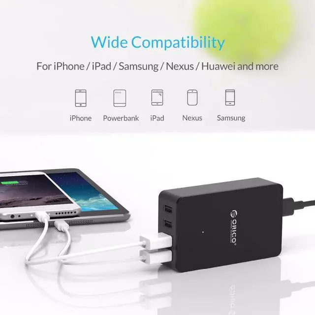 Alt view image 4 of 5 - 4 Port USB Charger Adapter 5V 2.4A  15W Quick Charging for iPhone