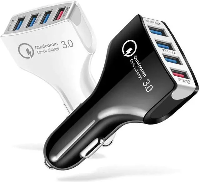 Main image of 200PCS USB Car Charger Quick Charge 3.0 Rapid 4 Port Fast Car Charger Compatible with All Devices Phones Tablets