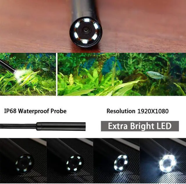 Alt view image 5 of 5 - 15M Cable Super Long 1080P Semi-Rigid Inspection Camera 2 MP HD WiFi Borescope Wireless Endoscope with Zoomable Focus PQ301