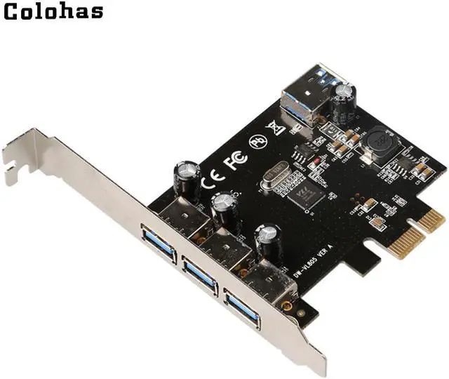 Main image of 5Gbps PCI Express Controller Card PCI-E to 3 External & 1 Internal USB 3.0 Type A Female Ports Expansion Card HUB for Desktop PC
