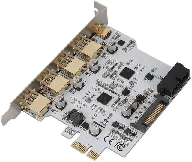 Alt view image 4 of 5 - To Usb3.0 4-Port Type-C Adapter Expansion Card Connector Dual Interface For Windows Xp Vista Windows 7 Linux Windows
