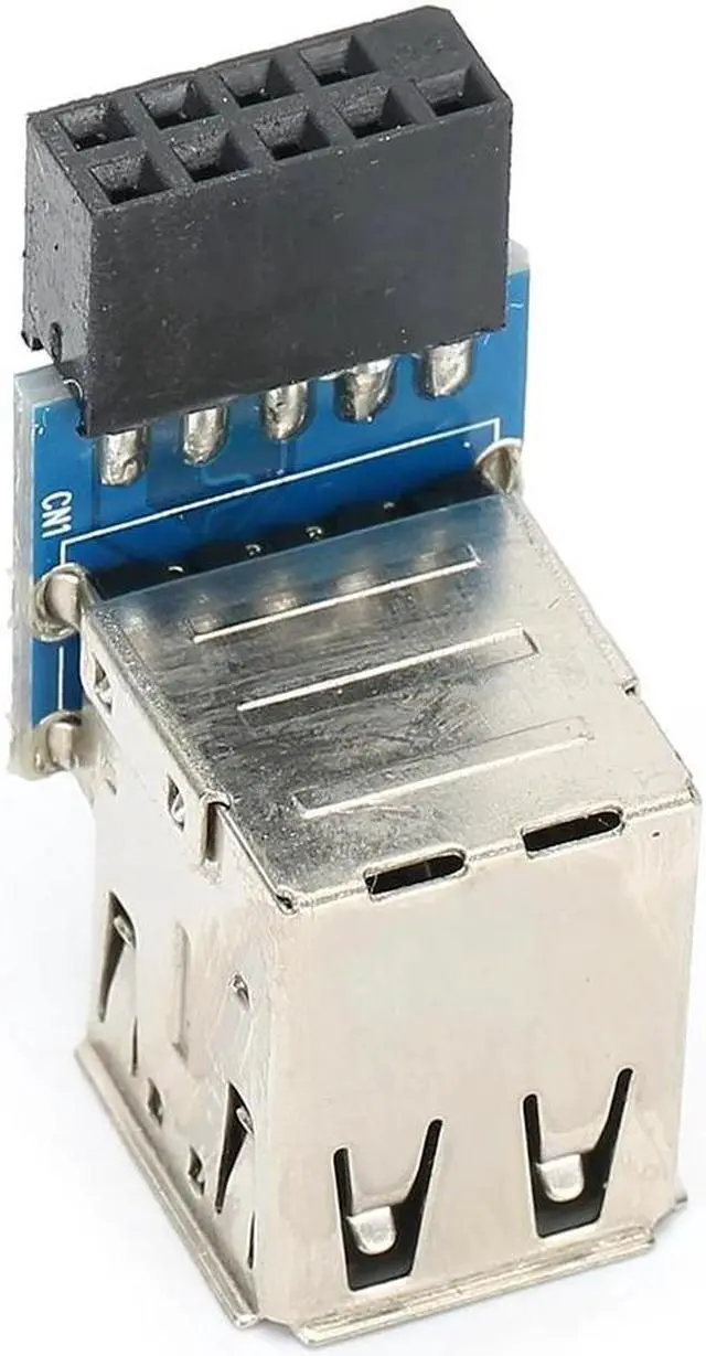 Alt view image 5 of 5 - express add on card 2 Port 9PIN Female to 2 USB 2.0 Female PC Motherboard USB Expansion Adapter Computer Accessories