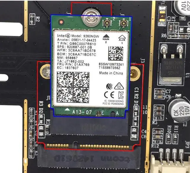 Alt view image 4 of 5 - Easy Install Adapter Card Stable Bluetooth Electric For Laptop PC Wireless M.2  To Mini PCI-E Module Portable WIFI