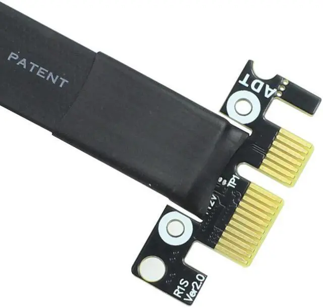 Alt view image 3 of 5 - PCI Express PCIe Gen3.0 x1 x16 Miner Graphics Card Ribbon Extension Cable 25cm PCI-E 1x 16x 3.0 R11SF without Power Line
