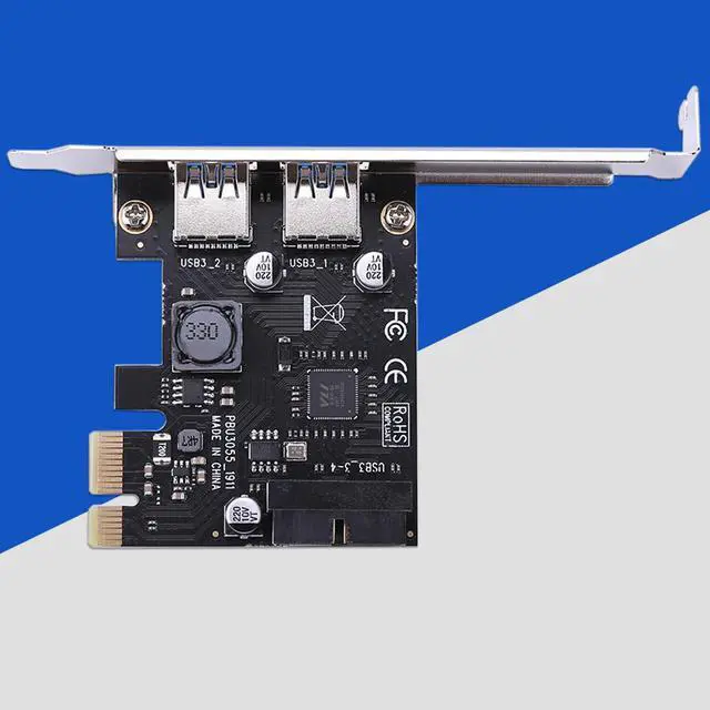 Main image of 2 Port USB 3.0 PCI-e x1 Expansion Card PCI Express Adapter for Desktop