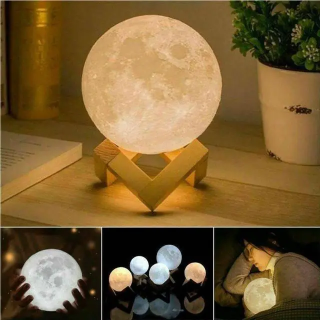 Main image of 15CM 3D Moon Light USB LED Table Desk Light Touch Sensor Night Light Gift