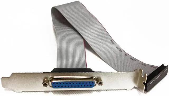 Alt view image 3 of 4 - Brand  25 Pin Female to Motherboard DB25 Pin Bracket with Cable 1 Port Serial Parallel PCI Slot Header Cable Bracket