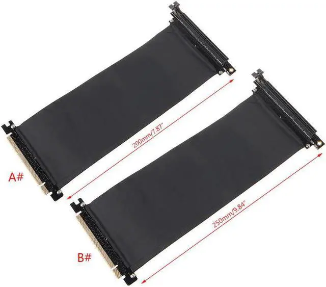 Main image of Express e3.0 16X to 16X Flexible Cable Card Extension Port Adapter 90 Degree Angle High Speed Extender Riser Card