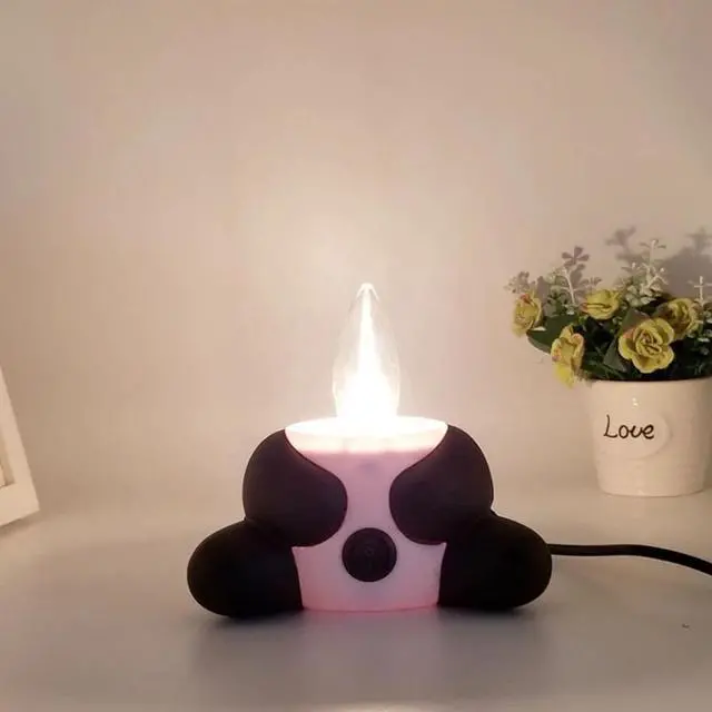 Alt view image 4 of 5 - Night light Cute panda bear table desk lamp LED Children Baby Gifts Sleep lamp For Bedroom bedside indoor decor Lighting