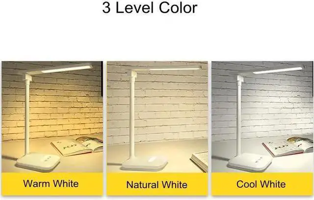 Alt view image 4 of 5 - LED Foldable Office Desk Lamp Eye-protected Long Life Book Lamp Dimming Table Lamp Led Light 3-Level Brightness&Color