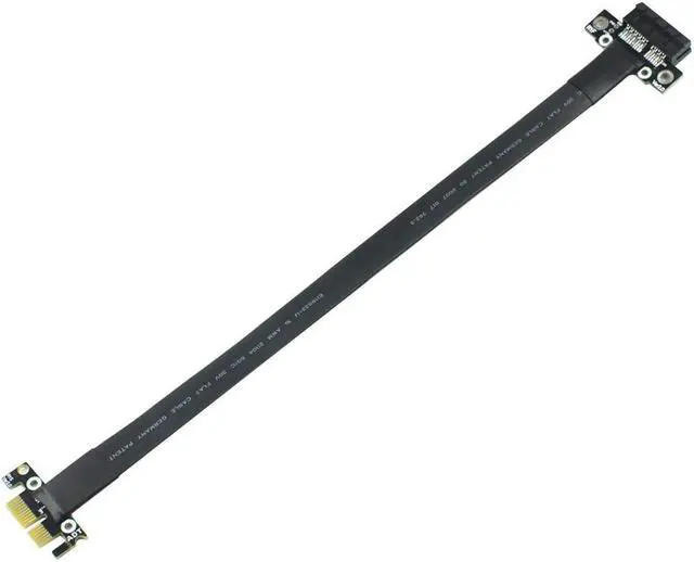 Alt view image 2 of 5 - PCI Express PCIe Gen3.0 x1 x16 Miner Graphics Card Ribbon Extension Cable 25cm PCI-E 1x 16x 3.0 R11SF without Power Line