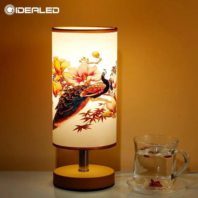Alt view image 3 of 5 - lamp smart wifi bulb Indoor Modern Vintage Bedside Lamp Shade Desk Light Cover Holder Lampshades Bedside Lamp Night Light