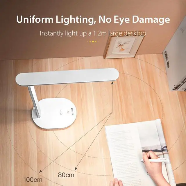 Alt view image 2 of 5 - Dimmable Desk Reading Light Foldable Rotatable Touch Switch LED Table Lamp USB Charger RechargeableBattery Night Lamp