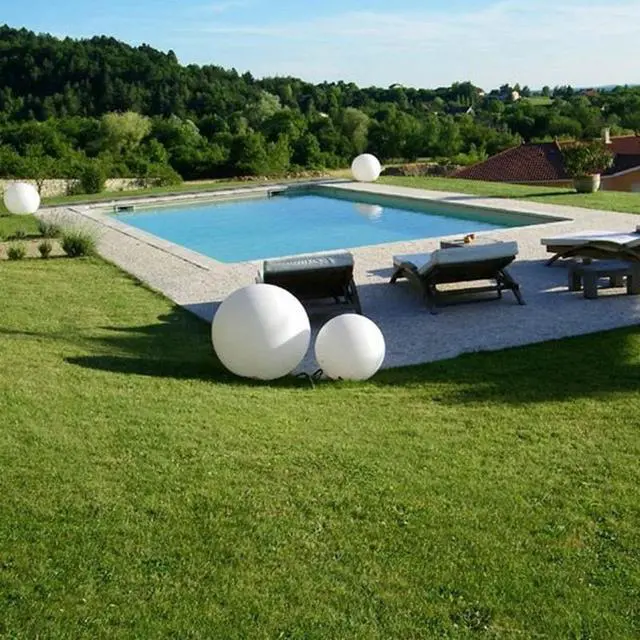 Alt view image 4 of 5 - 35-60cm White Plastic Decoration ball Shell Case Indoor or Outdoor for Home/hotel/garden/siwmming pool Only to Japan