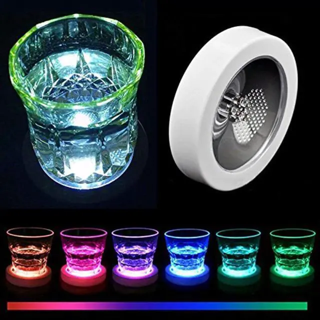 Main image of Coaster Drink Bottle Cup Mat Holder for Party Club Bars Wedding Decoration White Shell Colorful light