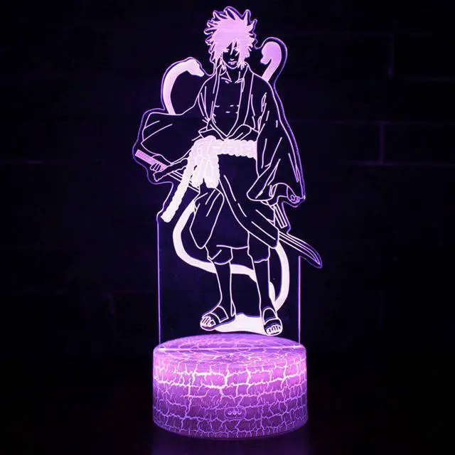 Alt view image 2 of 5 - NARUTO Theme 3D Table Lamp With Remote Control Bedroom Decoration Light Naruto Sasuke Kakashi Model Night Lights