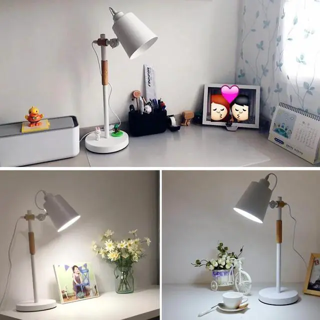 Alt view image 4 of 5 - Led Desk lamp adjustable Table Lamp for study office reading bedroom bedside E27 Eye Protection reading lighting