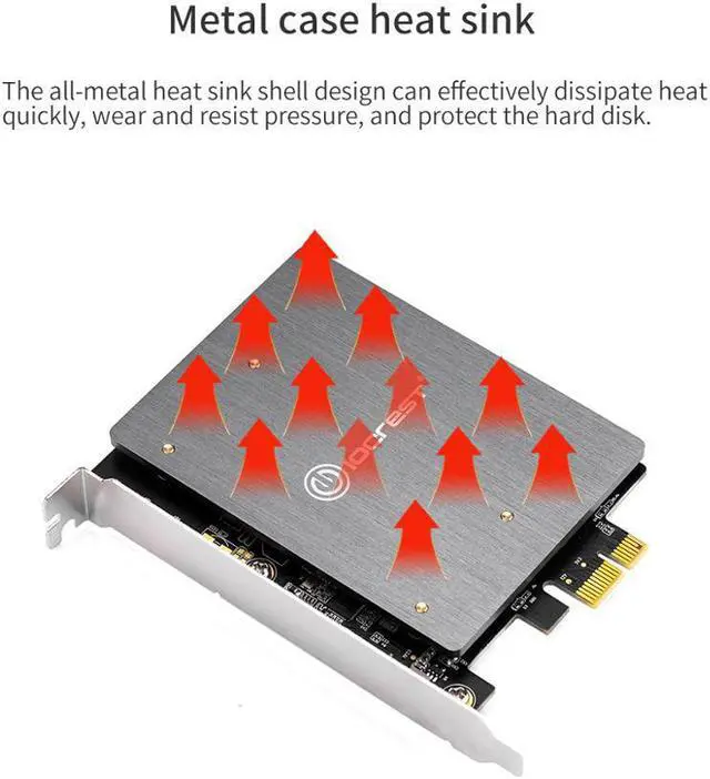 Alt view image 5 of 5 - express 3.0 Dual M.2 SATA SSD Card e3.0 to 2x NGFF B + M Key Slot Adapter -e to BKEY Jmb582