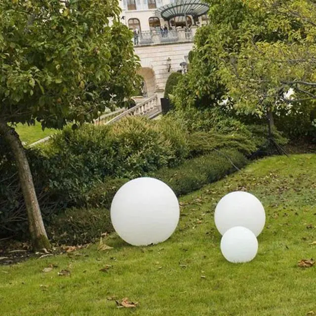 Alt view image 2 of 5 - 35-60cm White Plastic Decoration ball Shell Case Indoor or Outdoor for Home/hotel/garden/siwmming pool Only to Japan