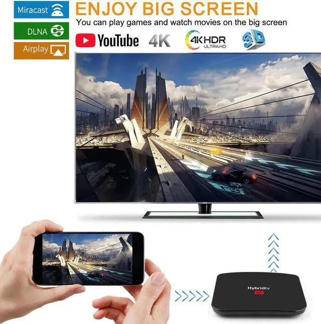 Alt view image 2 of 5 - Satellite Receiver DVB S2/S2X Android 9.0 2GB 16GB Amlogic S905X2 WiFi 4K TV Box PVR Recording Youtube M8S PLUS Console