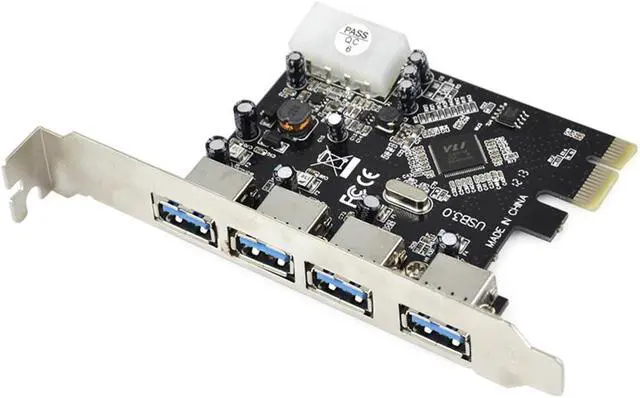 Main image of 4 Ports USB 3.0 Pci-e Expansion Card PCIe PCI Express USB 3.0 HUB 4-Port Adapter adapter 4-port USB 3 0 PCI e PCIe express#T3